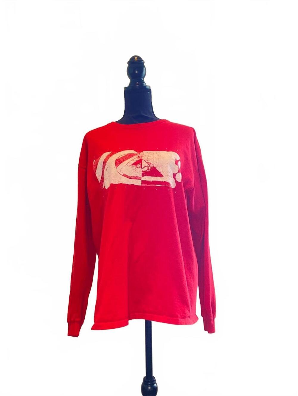 Quiksilver Red Long Sleeve Shirt